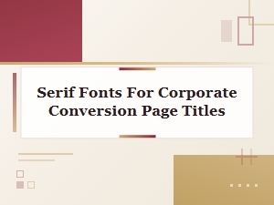 Modern Serif Fonts for Effective Page Titles